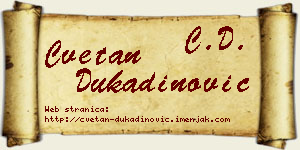 Cvetan Dukadinović vizit kartica